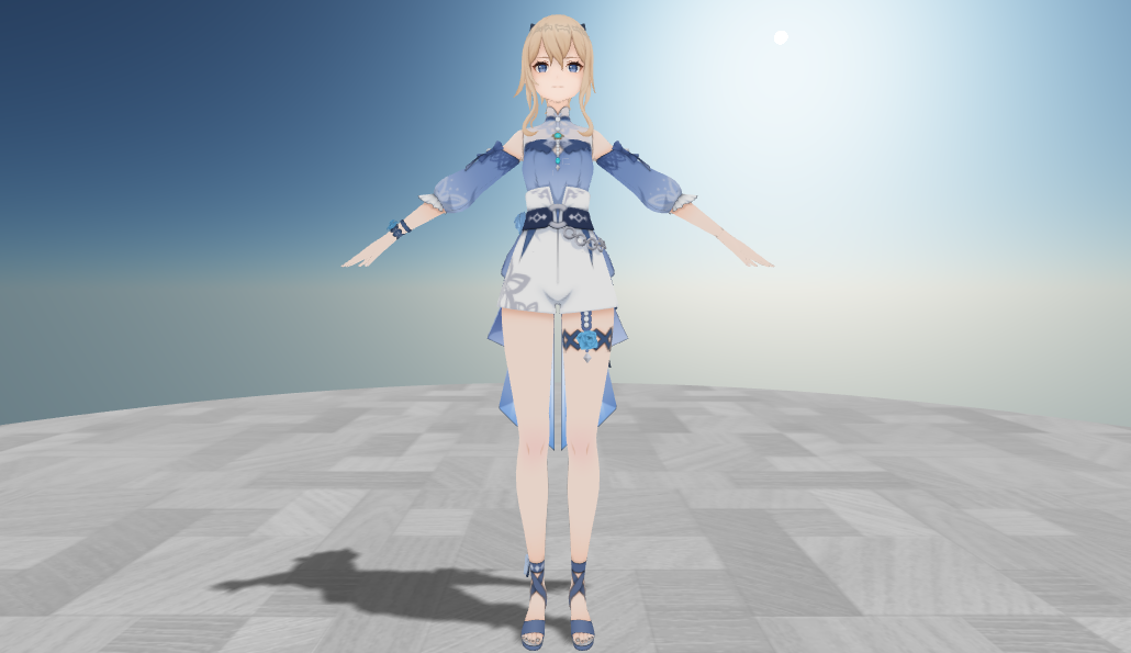 原神「海风之梦」琴MMD模型(图1)