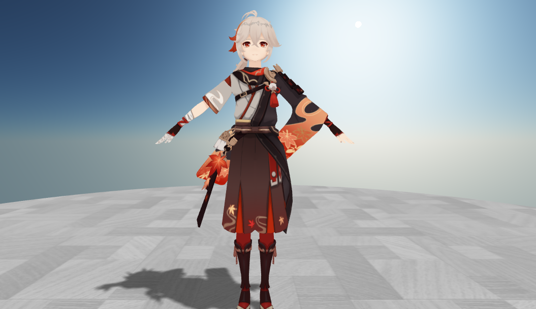 原神枫原万叶MMD模型(图1)